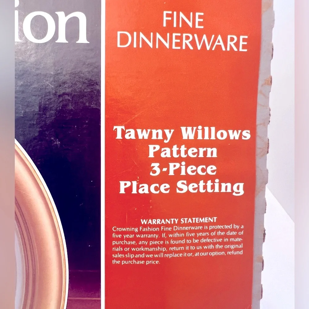 Vintage 3-Piece Johann Haviland Crowning Fashion Fine Dinnerware “Tawny Willows”
